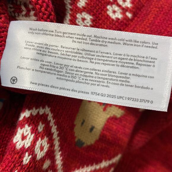 Carter's Baby Boys Fair Isle Sweater & Corduroy Pants Set Red Brown Holiday NWT - Picture 7 of 7